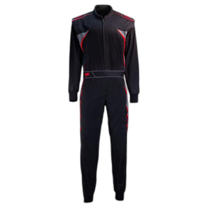Speed Detroit HS-3 Kartoverall Zwart-Grijs-Rood