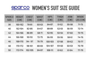 sparco-womenwear-sizeguide