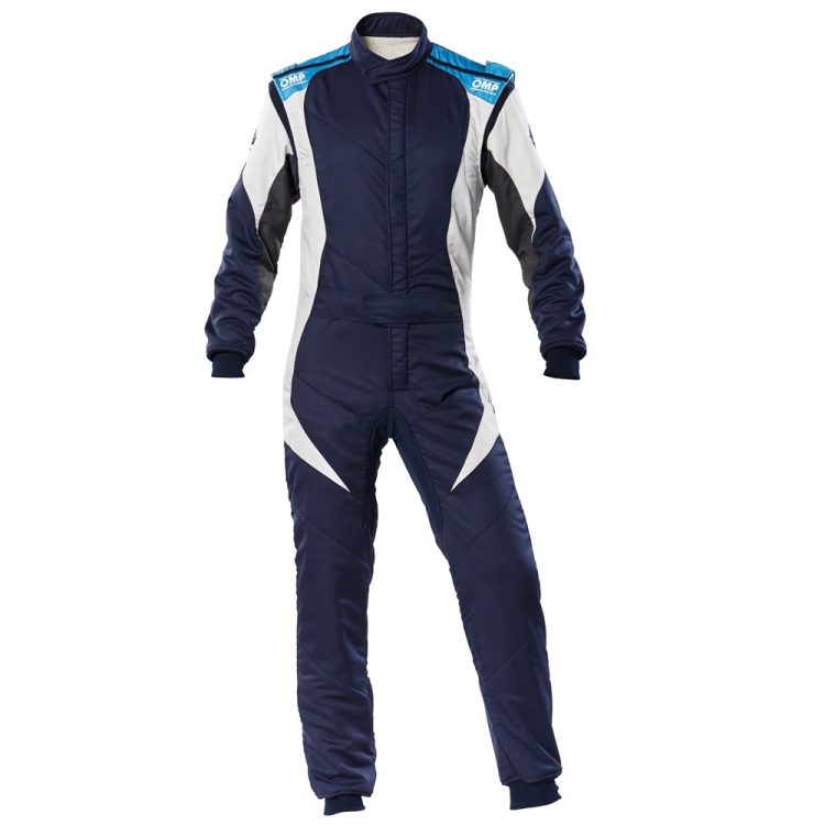 OMP First Evo Raceoverall Blauw-Wit
