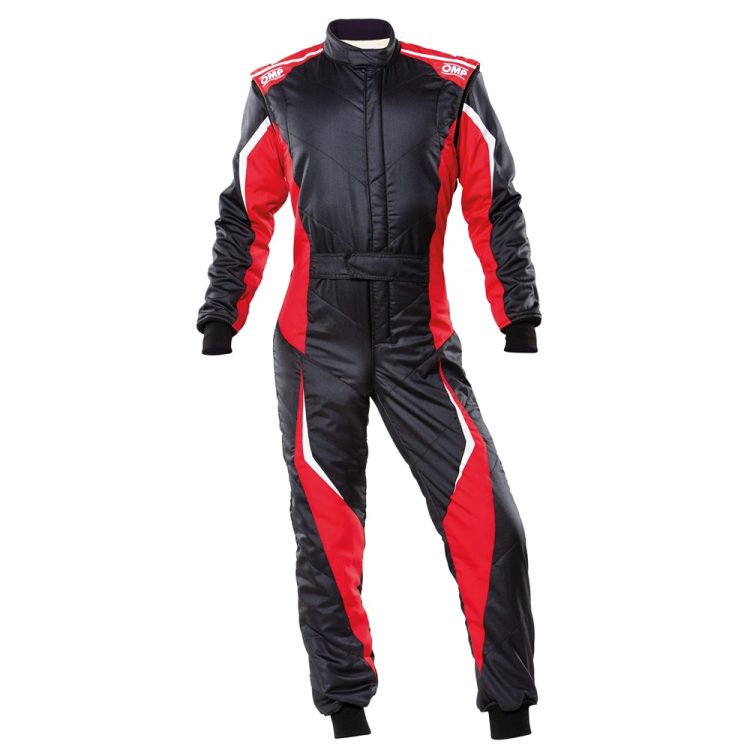 OMP Tecnica Evo Raceoverall Zwart-Rood-Wit