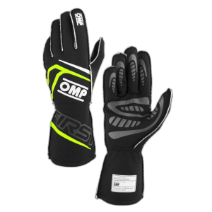 OMP First Zwart-Geel Racehandschoenen