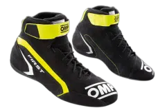 OMP First Zwart-Geel Raceschoenen