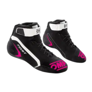 OMP First Zwart-Roze Raceschoenen