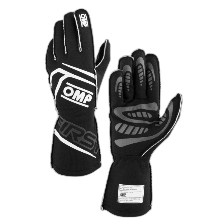 OMP First Zwart-Wit Racehandschoenen