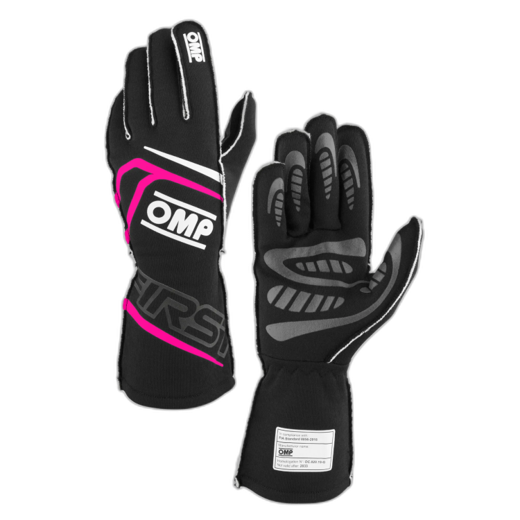 OMP First Zwart-roze Racehandschoenen