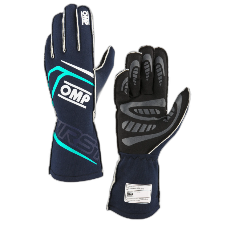OMP First donkerblauw Racehandschoenen