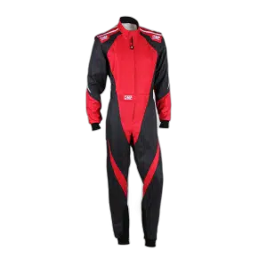 OMP KS-3X Zwart-Rood kart overall