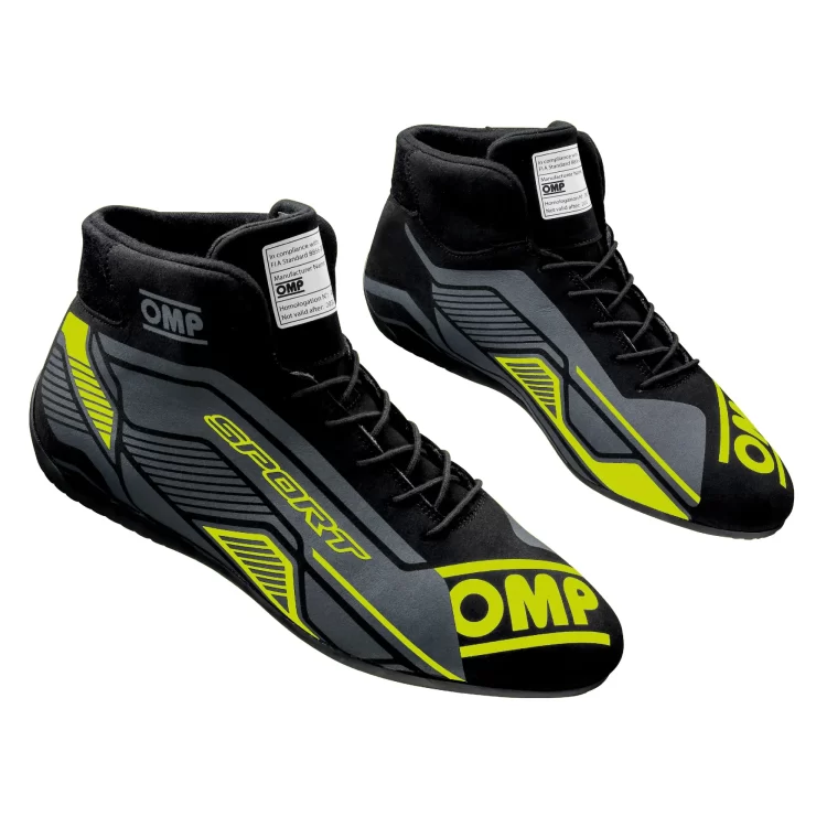 OMP Sport Zwart-geel Raceschoenen