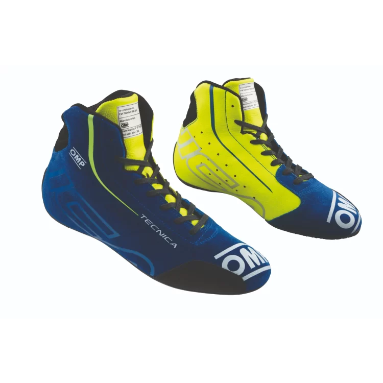 OMP Tecnica Blauw-Geel Raceschoenen