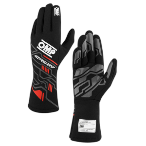OMP-Sport-Racehandschoenen Zwart-Rood